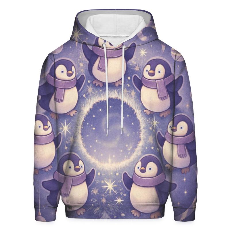 Penguin Choir In A Wreath Galaxy heavyweight hoodies