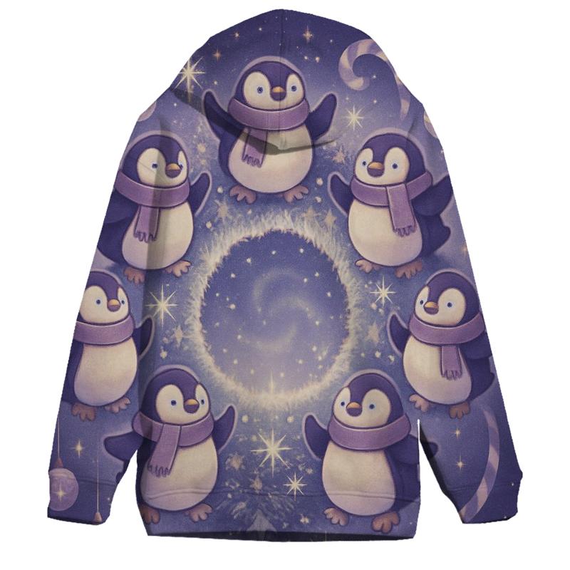 Penguin Choir In A Wreath Galaxy heavyweight hoodies