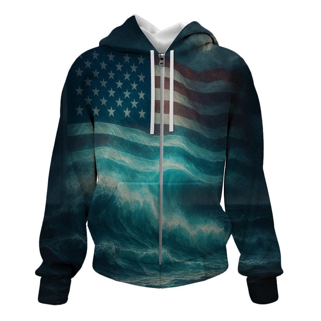 Midnight Harbor Signal Flag pullover hoodies