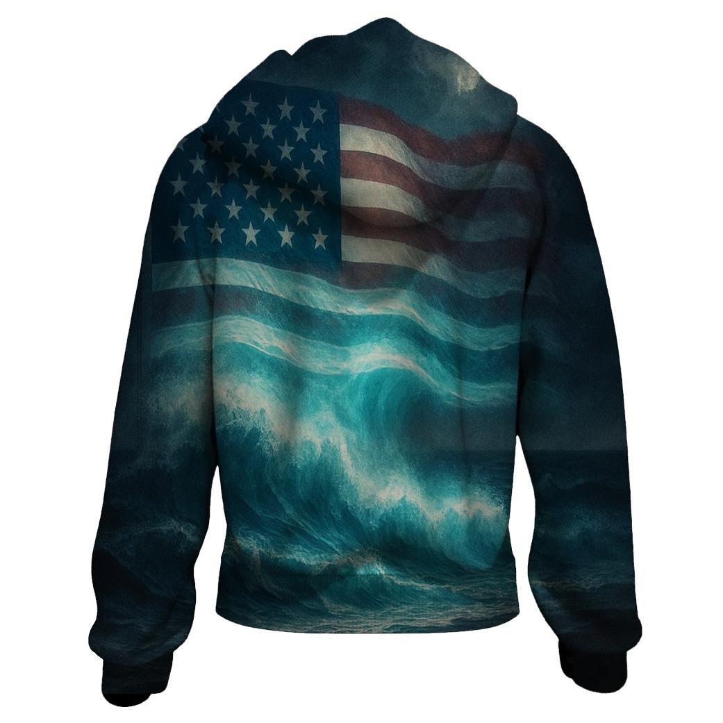 Midnight Harbor Signal Flag pullover hoodies