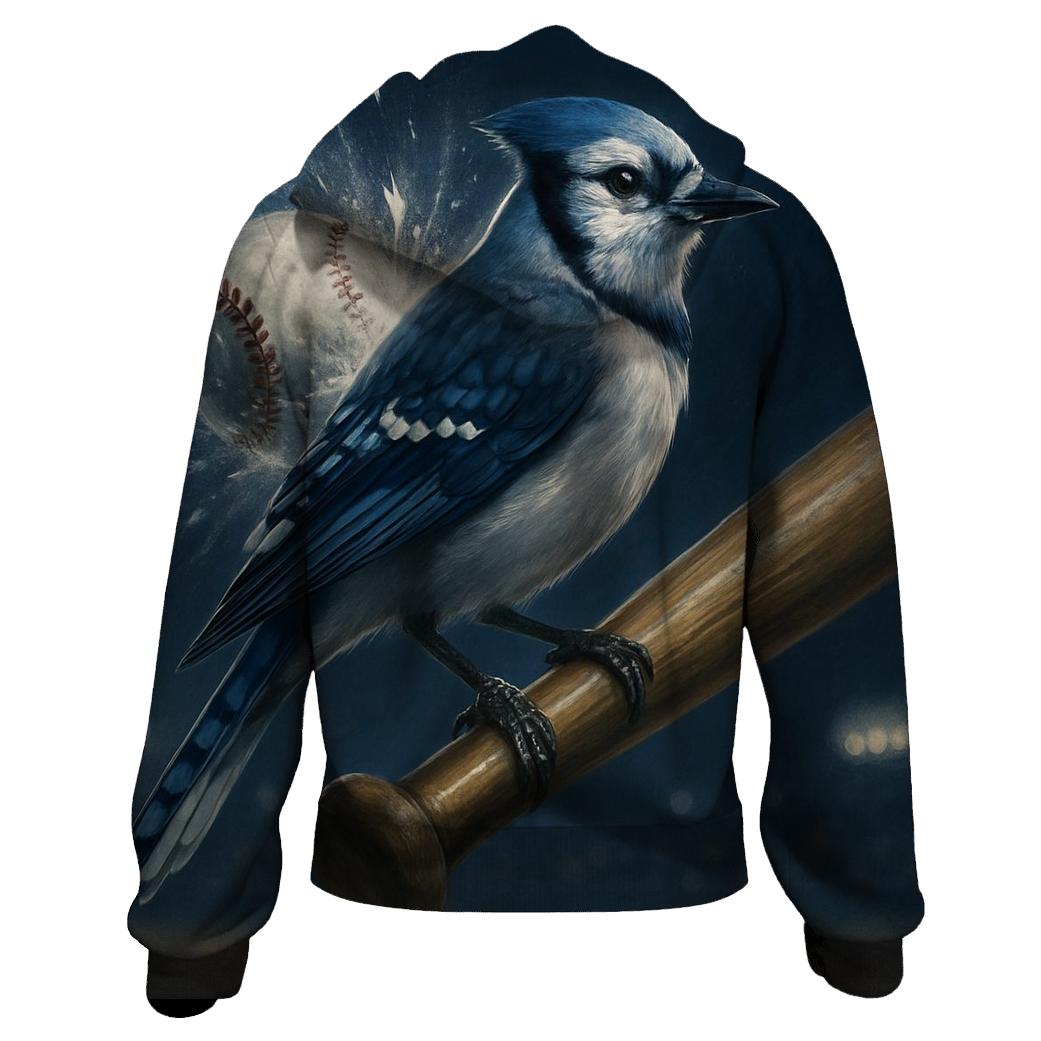 Bat Grip With Blue Jays Featherburst printed hoodies