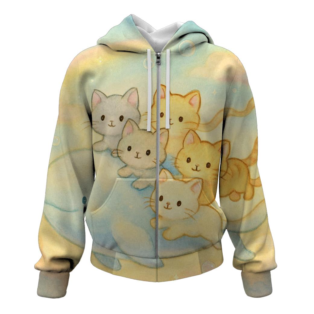Skywhale Parade Of Cloud Kittens hoodies fashion
