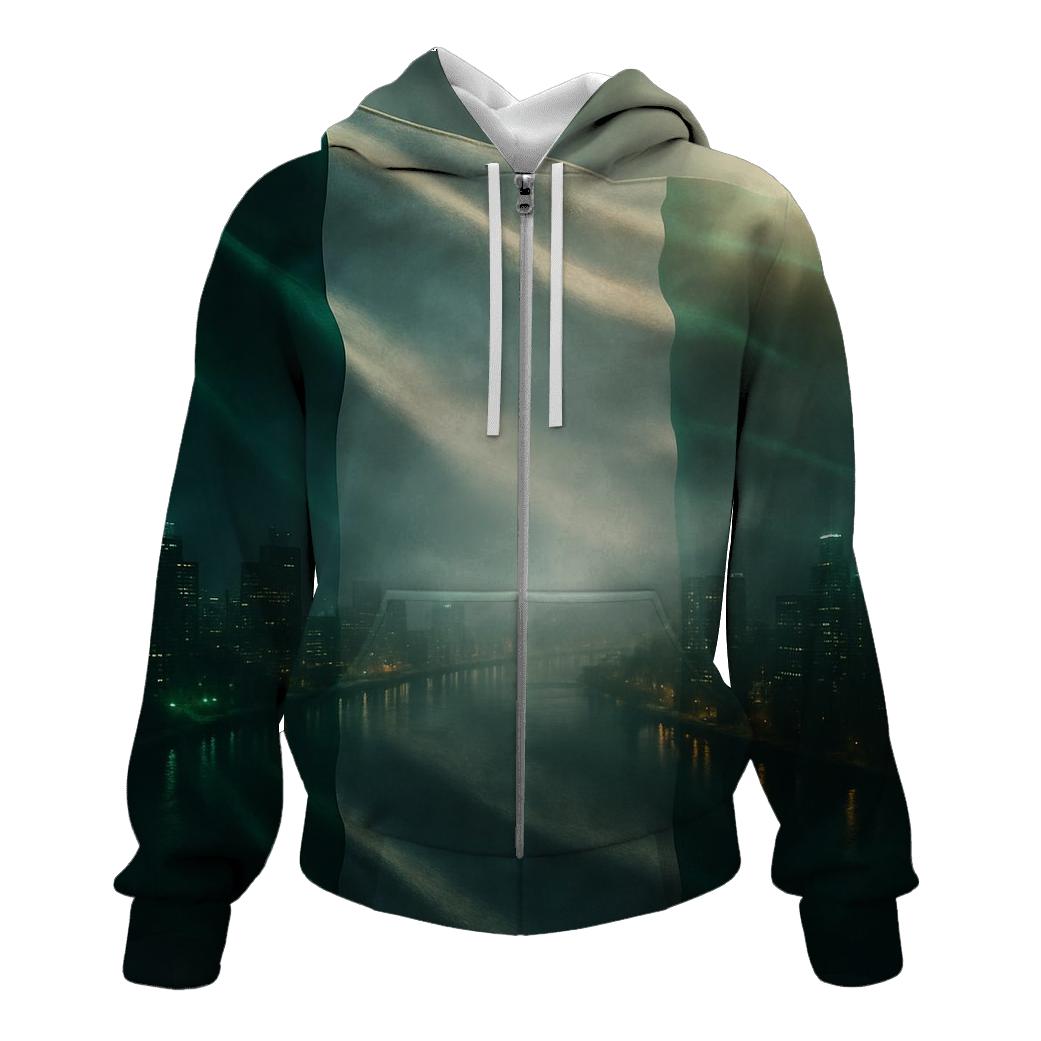 Nigeria Double Exposure City Pulse printed hoodies