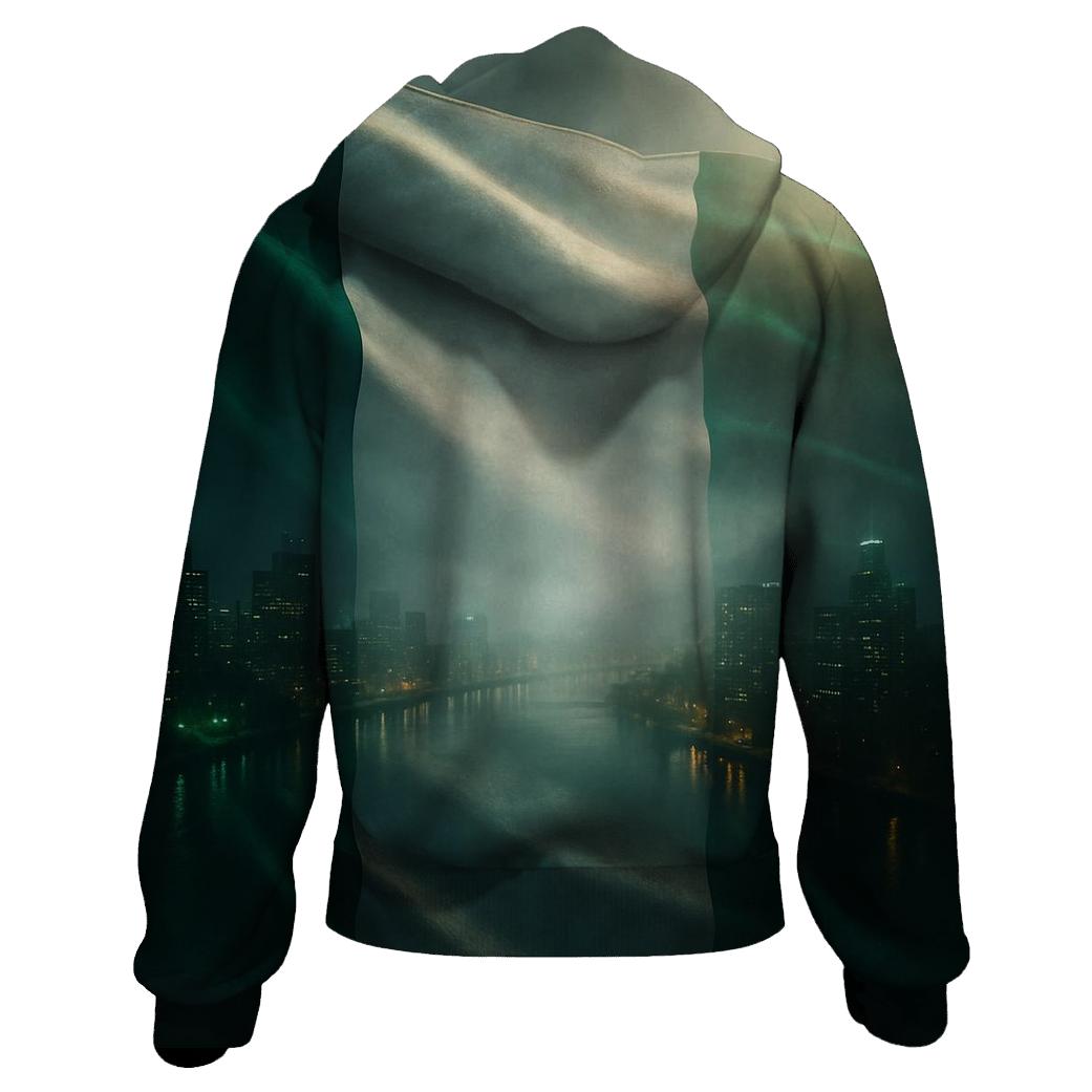 Nigeria Double Exposure City Pulse printed hoodies
