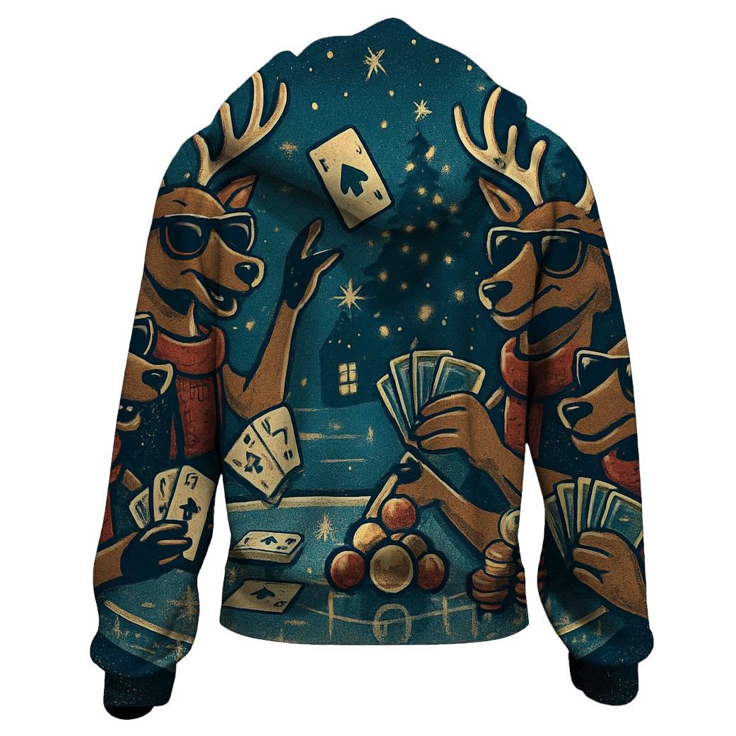 Reindeer Poker Night On Ice hoodie designs