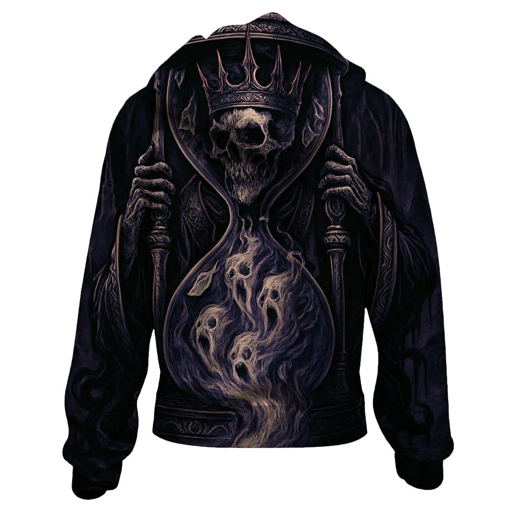Hourglass Throne Of The Soulstorm King zip-up hoodies