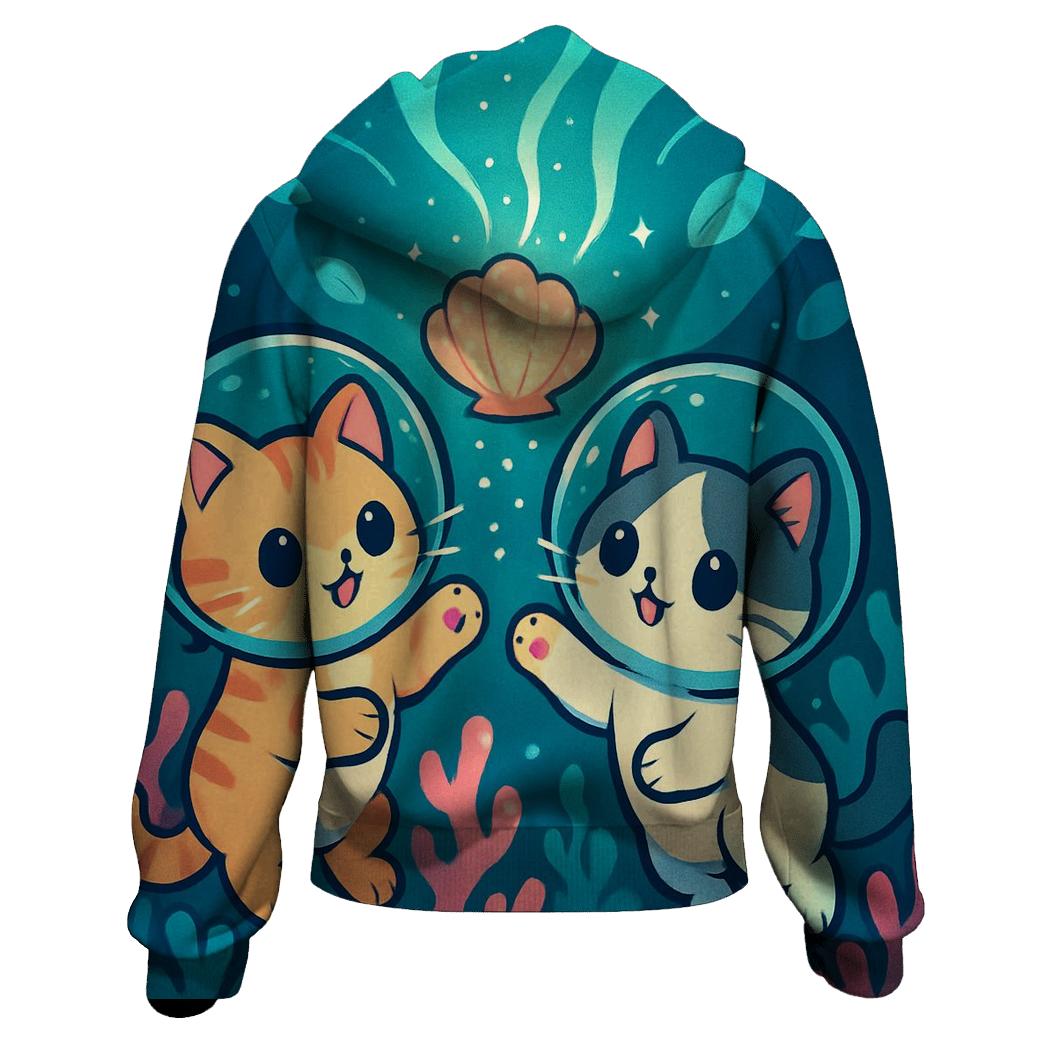 Lantern Reef Cats Underwater Dream pullover hoodies