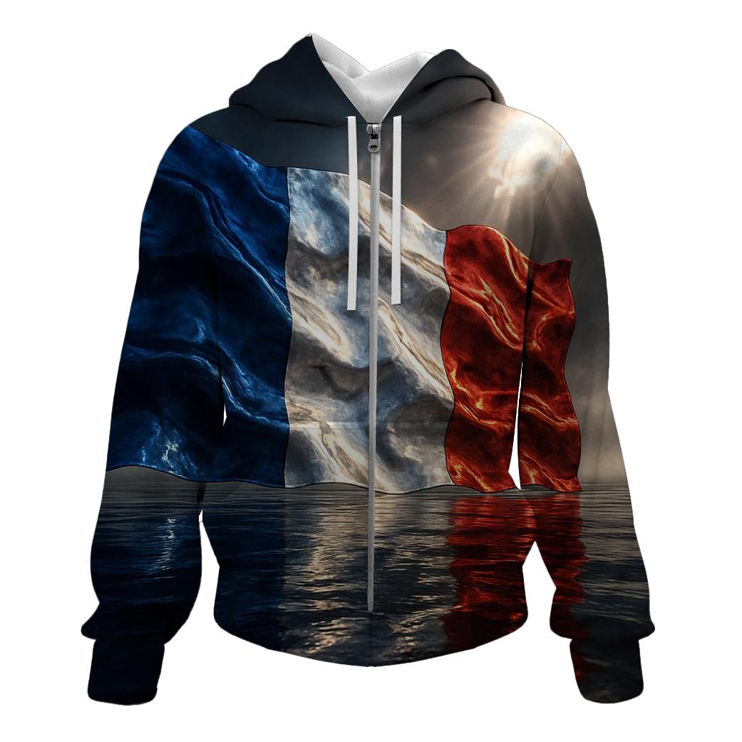 France Metallic Tricolor Storm Crest hoodie styles