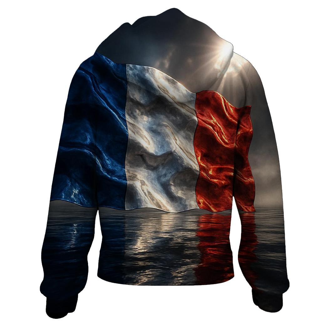 France Metallic Tricolor Storm Crest hoodie styles