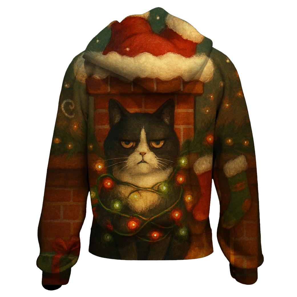 Santa Stuck In Chimney Cat Supervisor custom hoodies