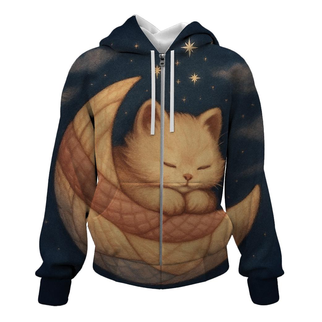 Cozy Comet Quilt Kitten Nest embroidered hoodies