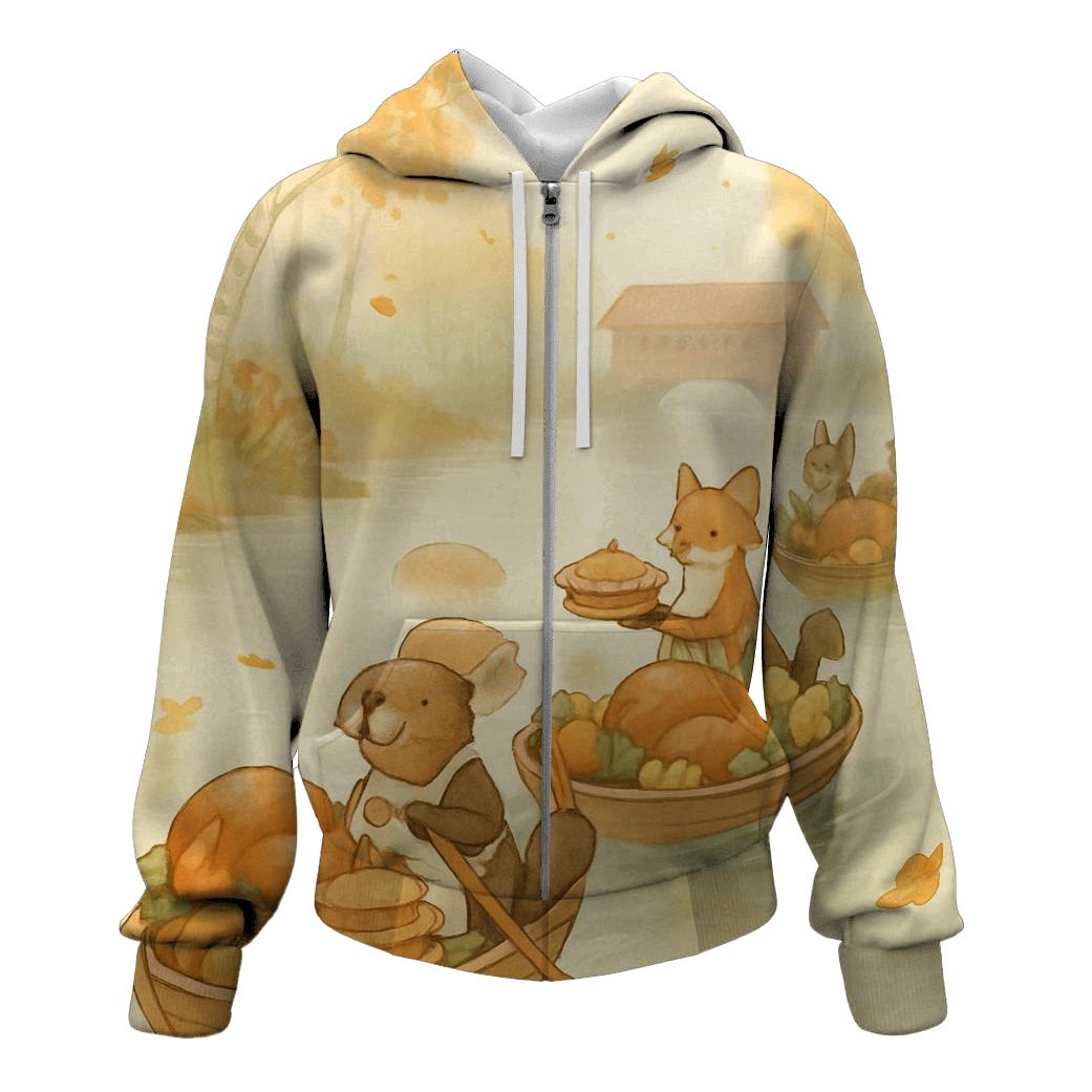 Autumn River Feast Parade lightweight hoodies