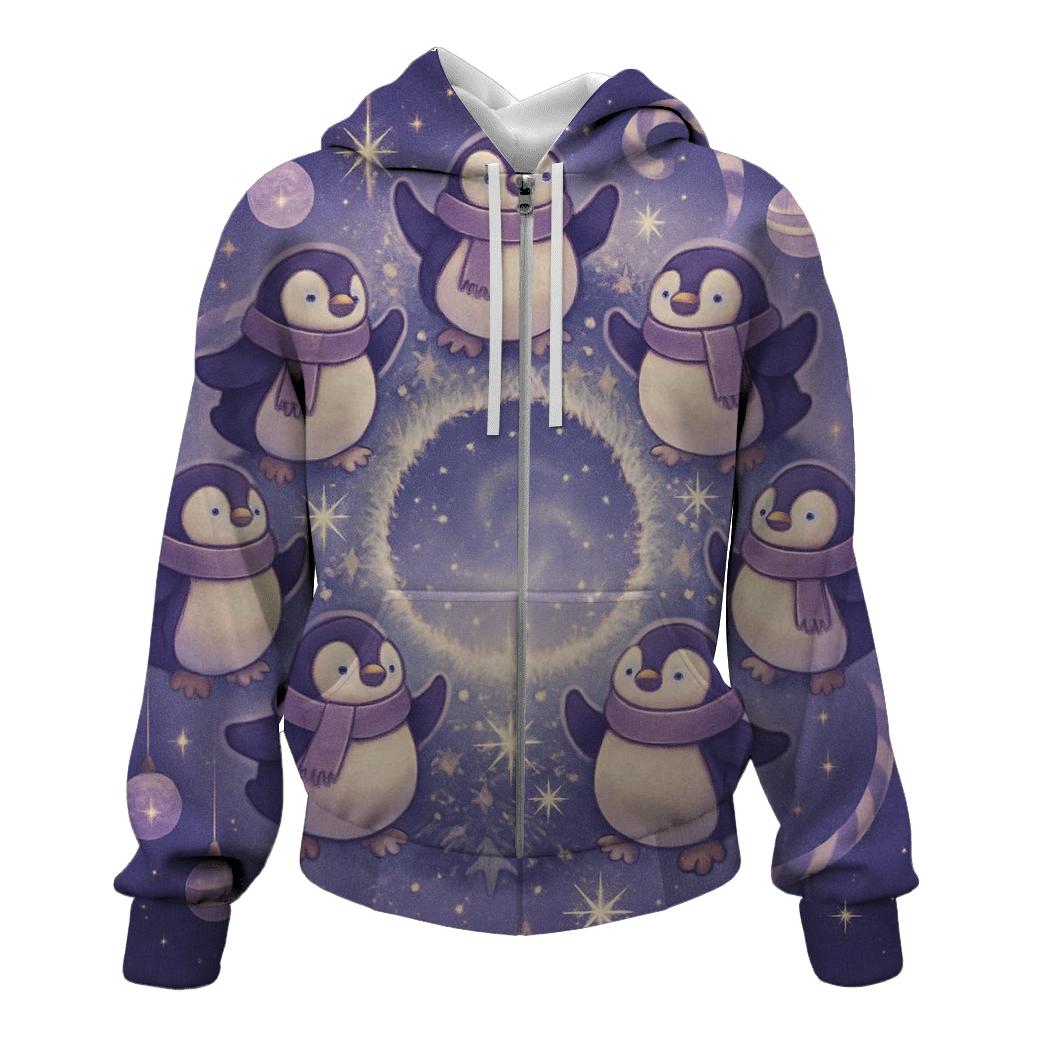 Penguin Choir In A Wreath Galaxy custom hoodies