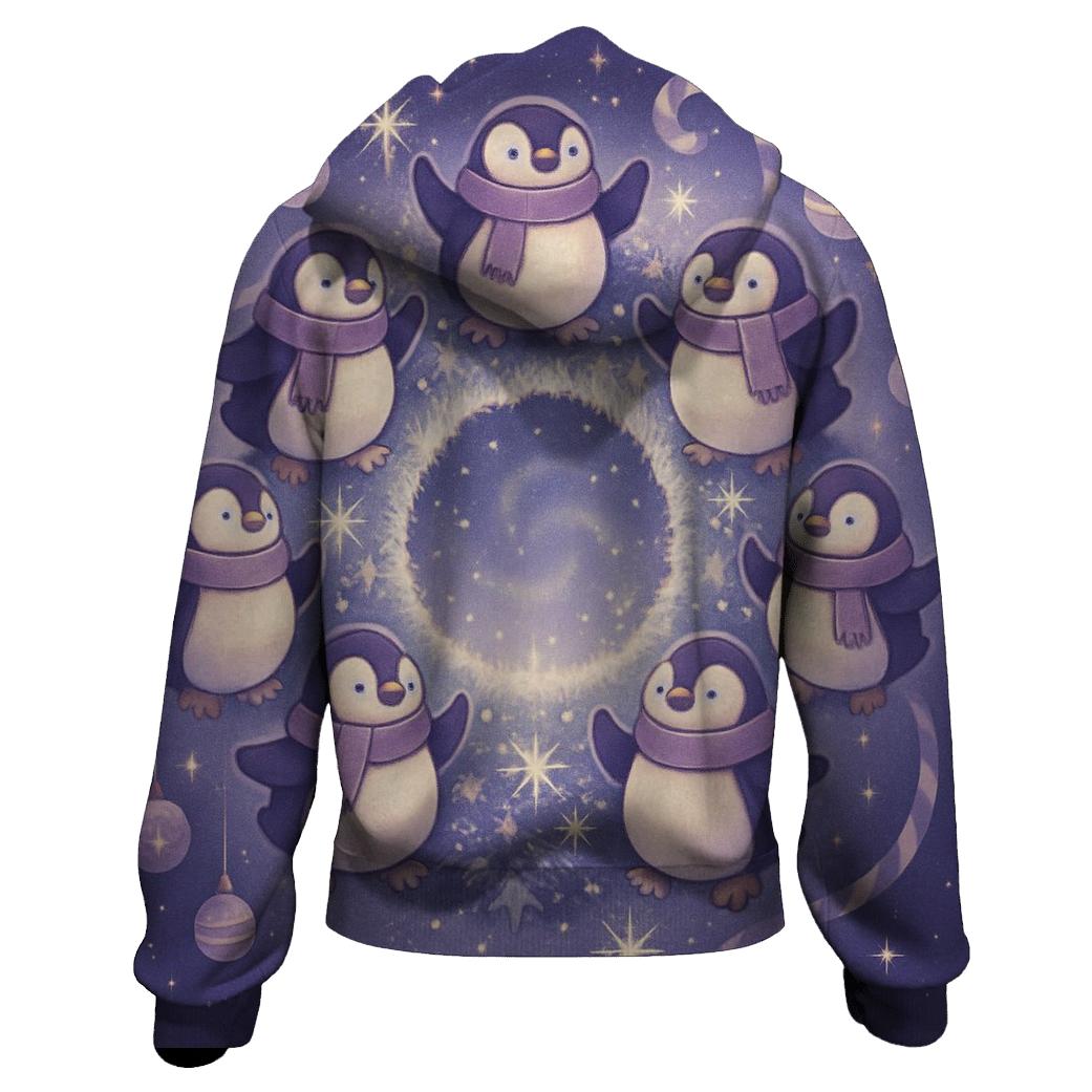 Penguin Choir In A Wreath Galaxy custom hoodies