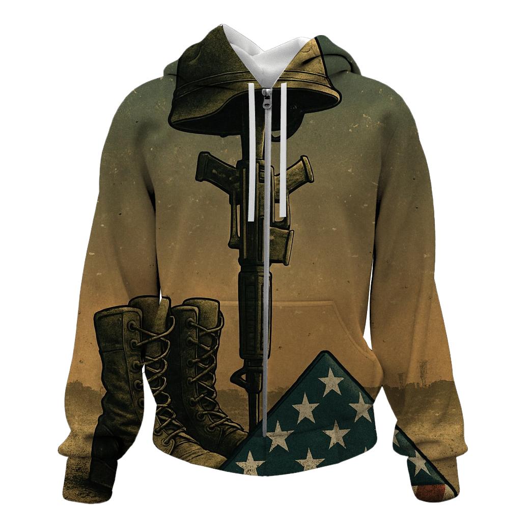 Fallen Boots Beneath A Starfield Banner heavyweight hoodies