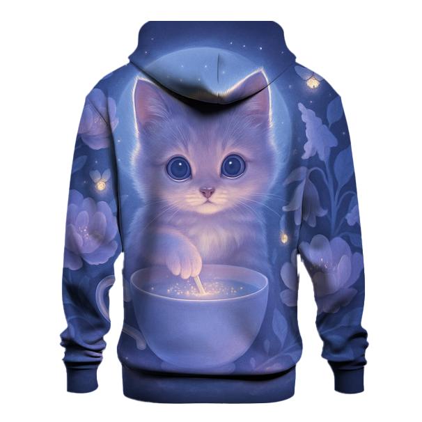 Moonlit Teacup Kitten Garden hoodie designs
