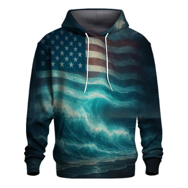 Midnight Harbor Signal Flag heavyweight hoodies