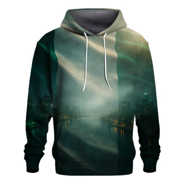 Nigeria Double Exposure City Pulse graphic hoodies