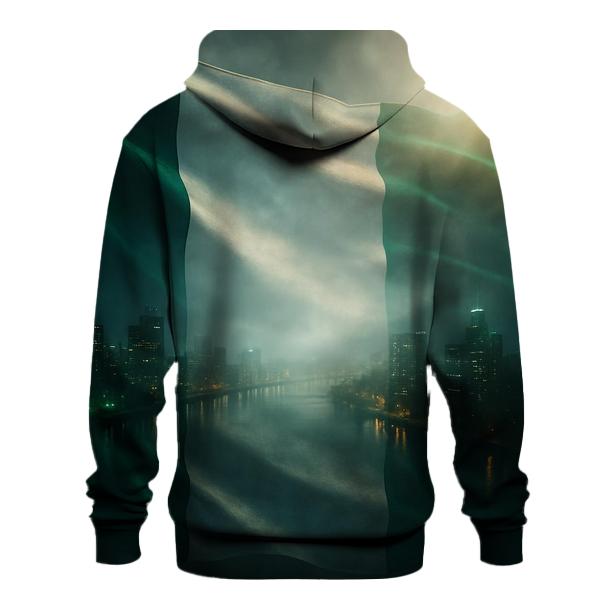 Nigeria Double Exposure City Pulse graphic hoodies