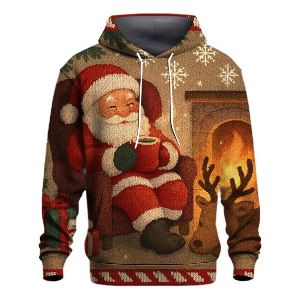 Knitted Hearthside Santa And Cocoa Calm lightweight hoodies