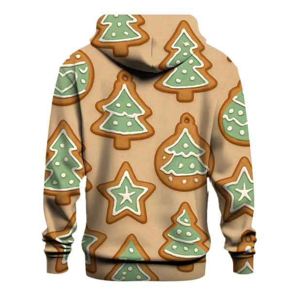 Mint Gingerbread Ornament Scatter On Beige Background hoodie trends