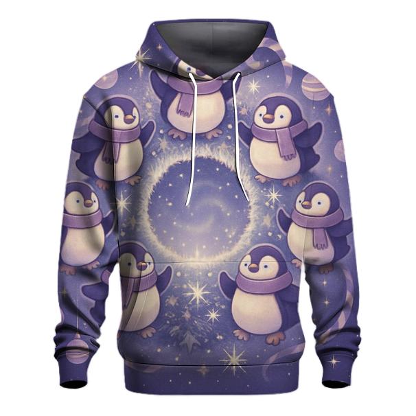 Penguin Choir In A Wreath Galaxy premium hoodies