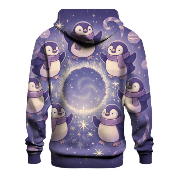 Penguin Choir In A Wreath Galaxy premium hoodies