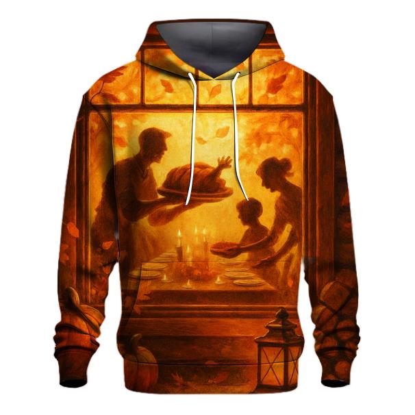 Golden Hour Gratitude Cabin Window premium hoodies