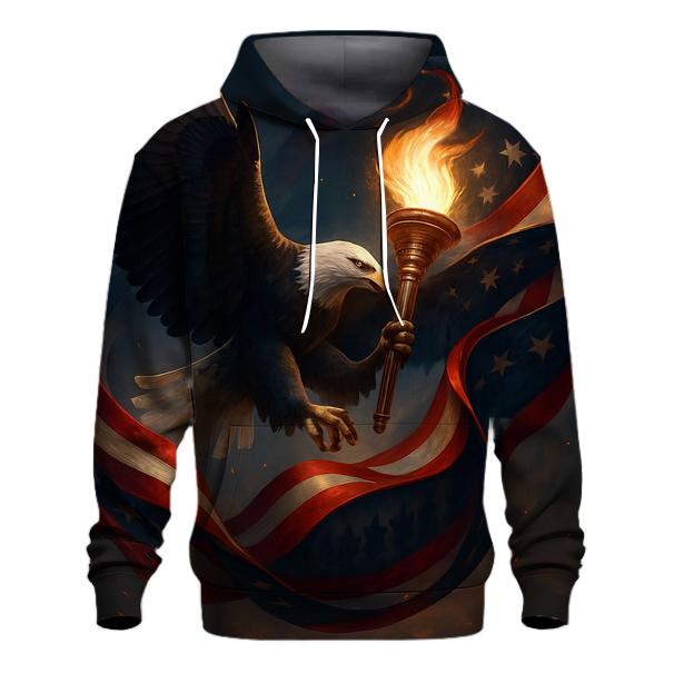 Eagle Guarding The Torch Of Freedom pullover hoodies
