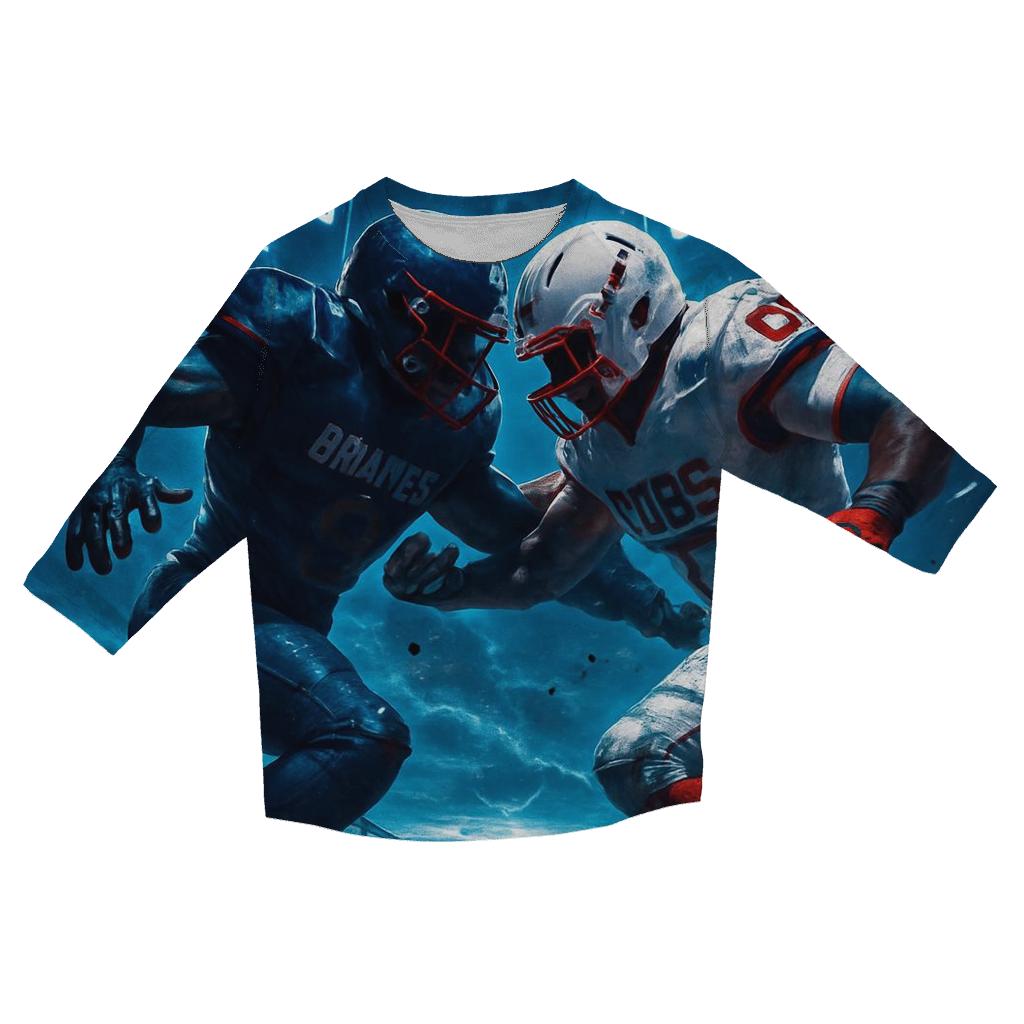Skybridge Gridiron Clash Braves Versus Cubs printed three quarter sleeve shirts