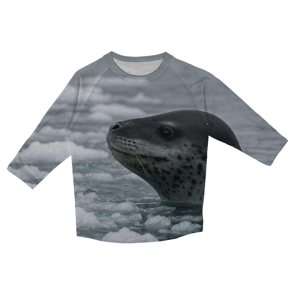 Ice Edge Sentinel Leopard Seal stylish quarter sleeve tops