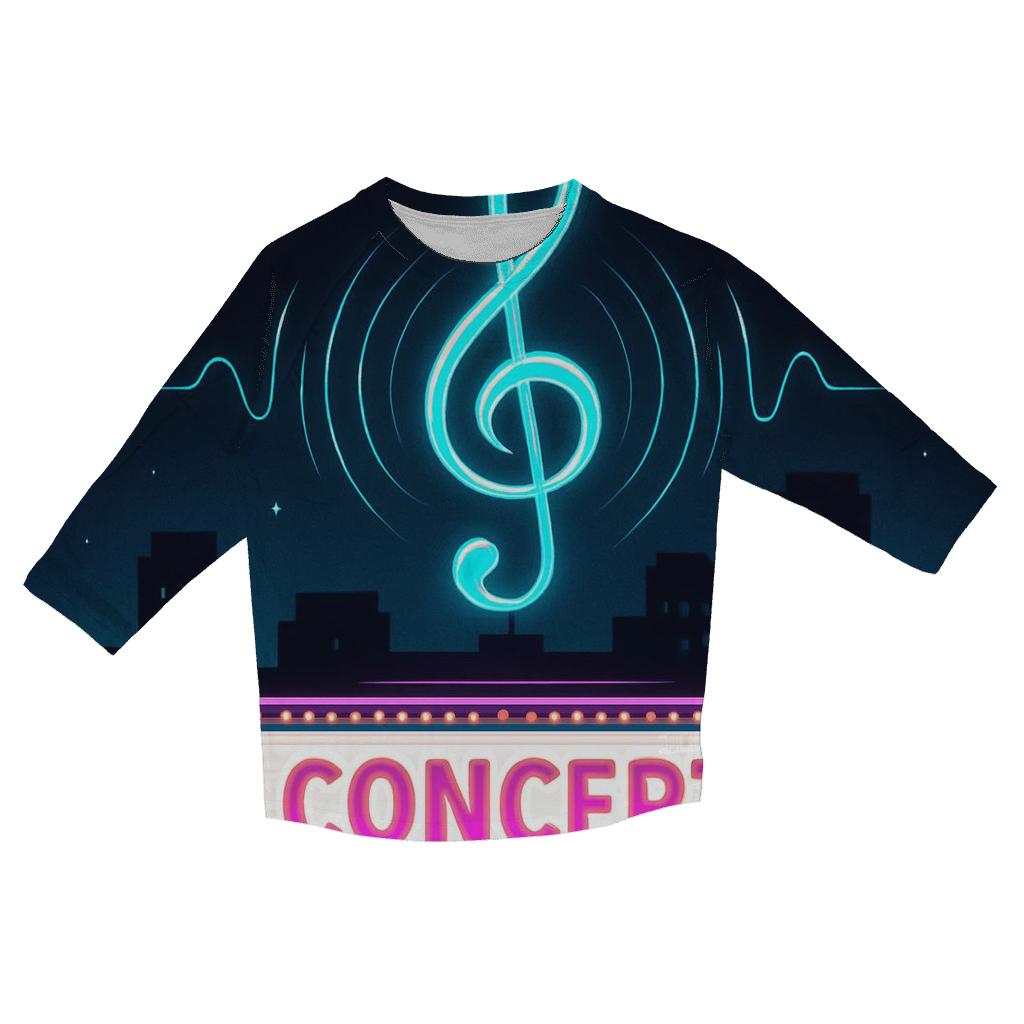 Neon Metro Marquee trendy 3/4 sleeve tops