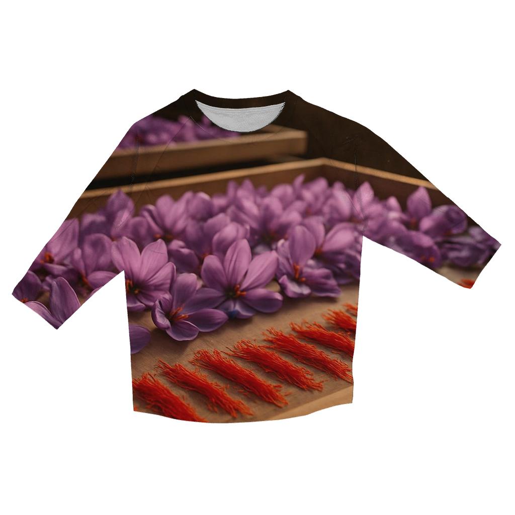 Saffron Crocus Stigmas Drying On Cedar Trays custom 3/4 sleeve shirts