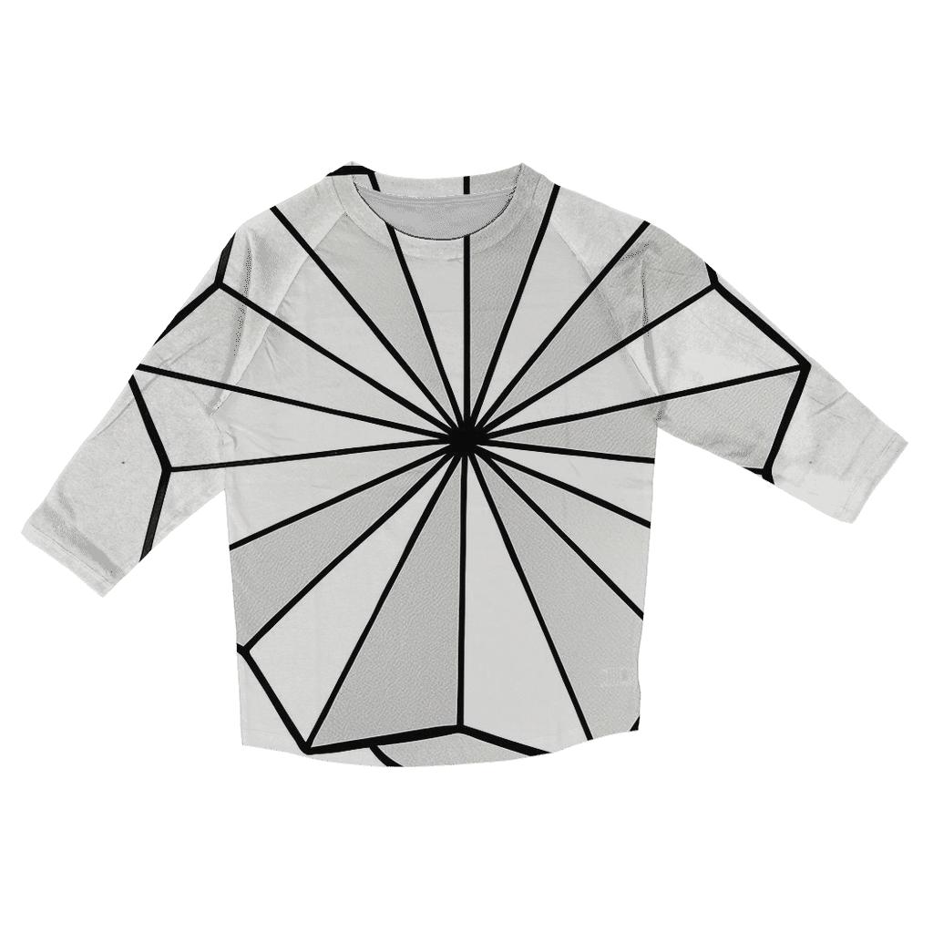 Filter Fold Geometry trendy 3/4 sleeve tops