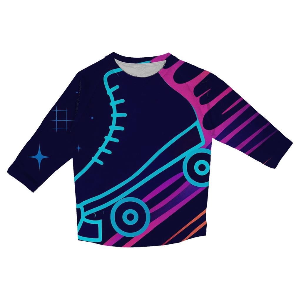 Vector Comet Skate Trail printed three quarter sleeve shirts