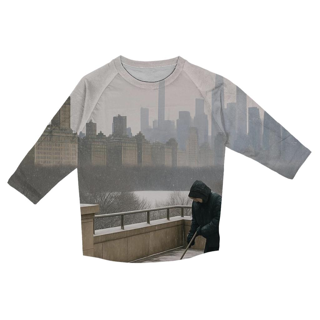 January Snowfall From The Met Rooftop Over Central Park South designer 3/4 sleeve blouses