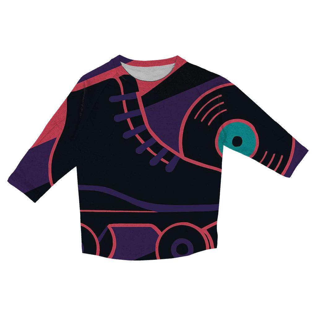 Disco Roller Rink Lightning Stripes personalized 3/4 sleeve tees
