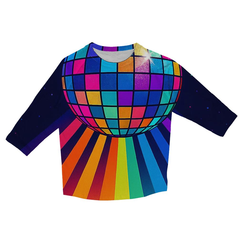 Disco Prism Starburst stylish quarter sleeve tops
