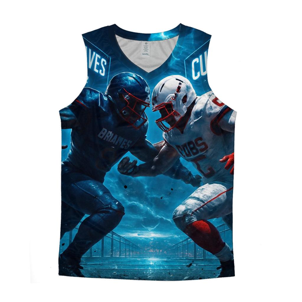 Skybridge Gridiron Clash Braves Versus Cubs personalized athletic tanks
