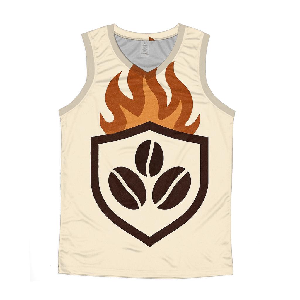 Roast Flame Crest graphic print tank tops