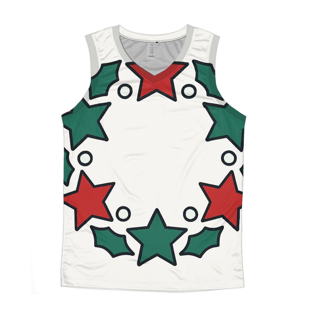 Star Holly Orbit Wreath personalized athletic tanks