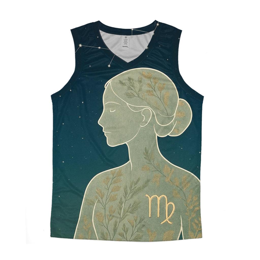 Virgo Constellation Herbarium Maiden personalized athletic tanks