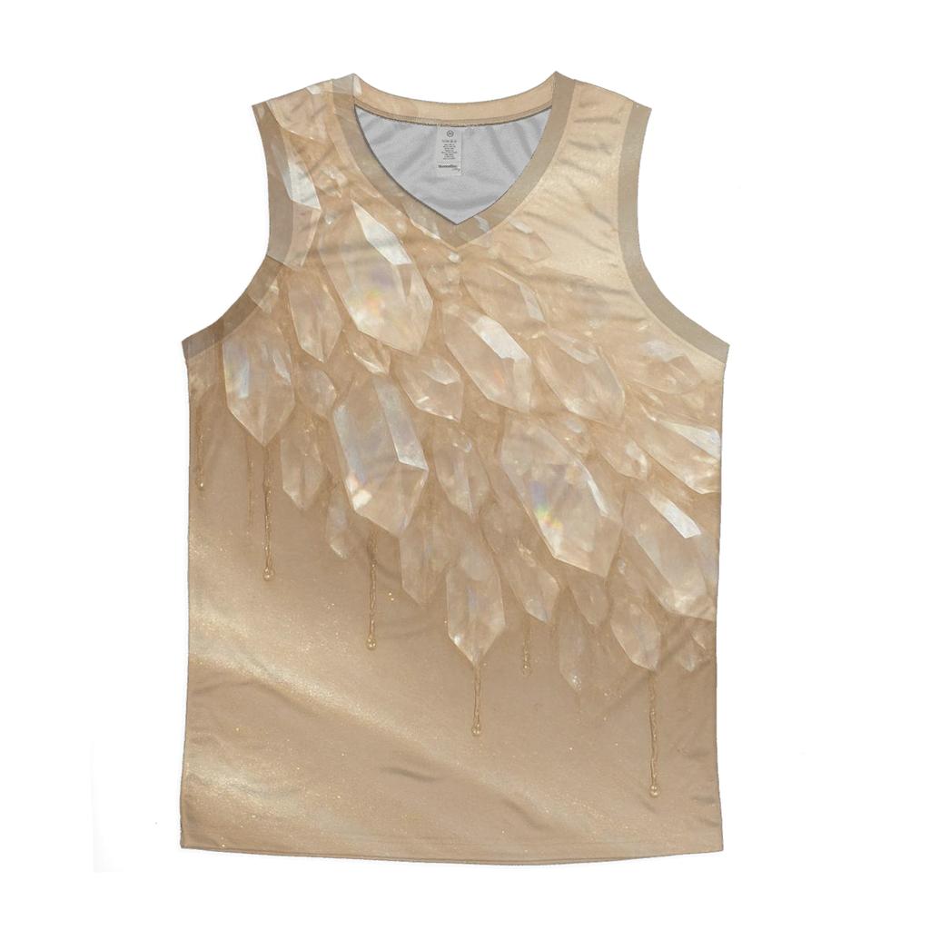 Champagne Crystal Veil trendy fitted tank tops