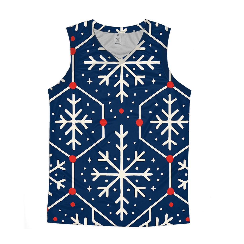 Snowflake Lattice Night Sky designer workout tanks