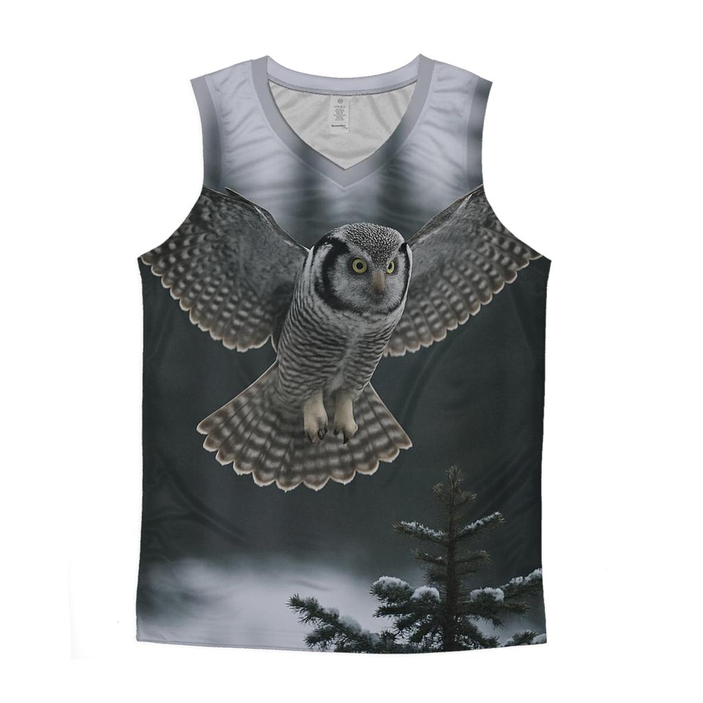 Boreal Hover Northern Hawk Owl casual summer tank tops