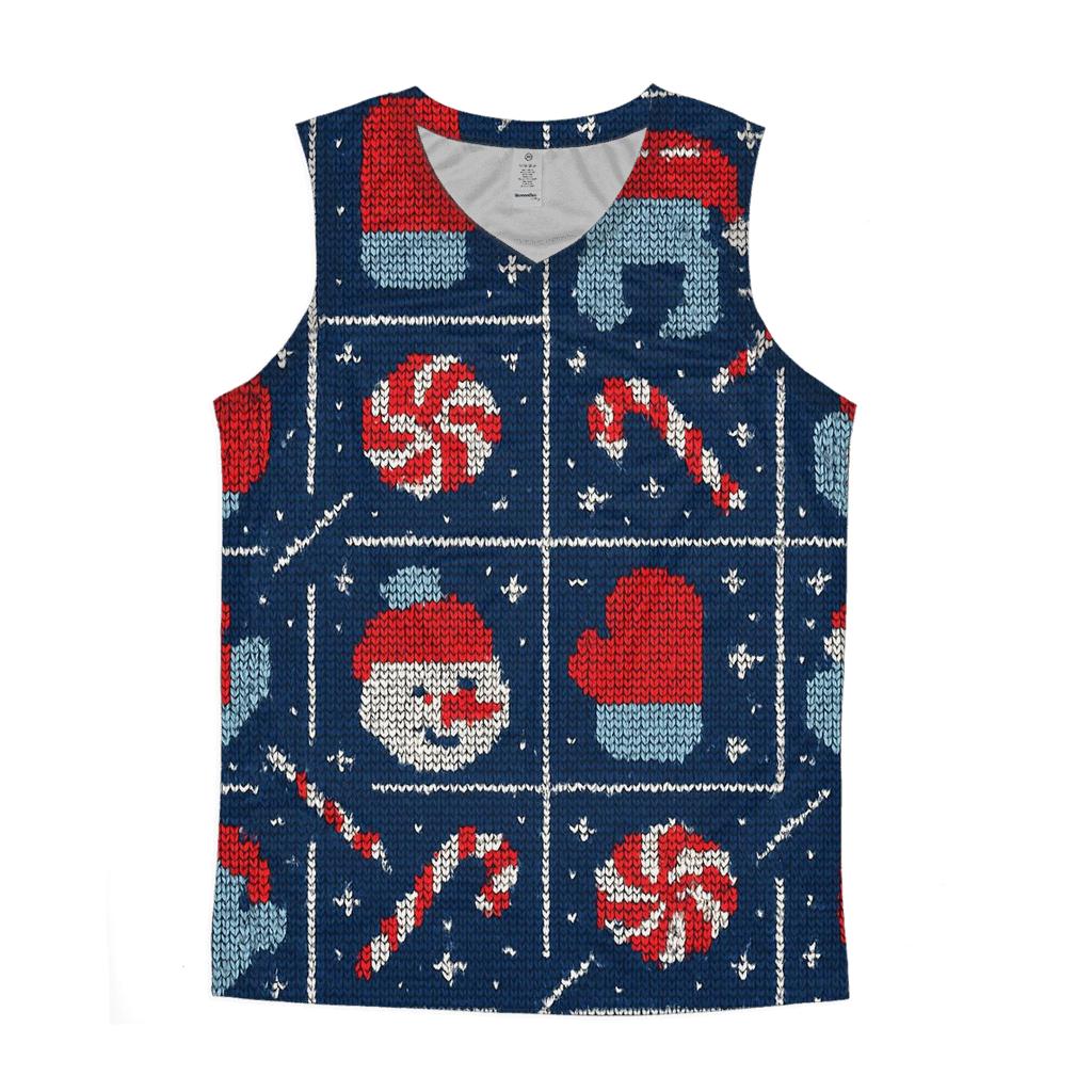 Frosty Meteor Shower Grid Design trendy fitted tank tops