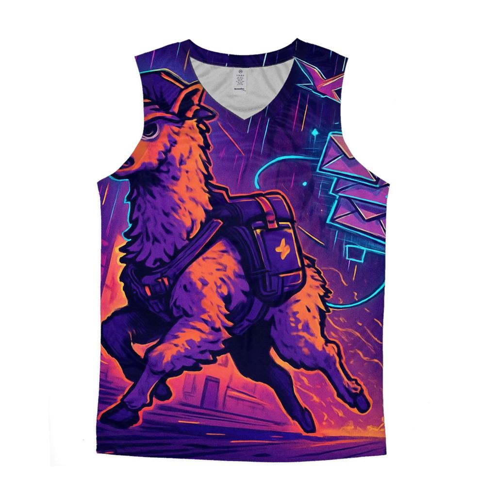 Neon Alpaca Dream Courier personalized athletic tanks