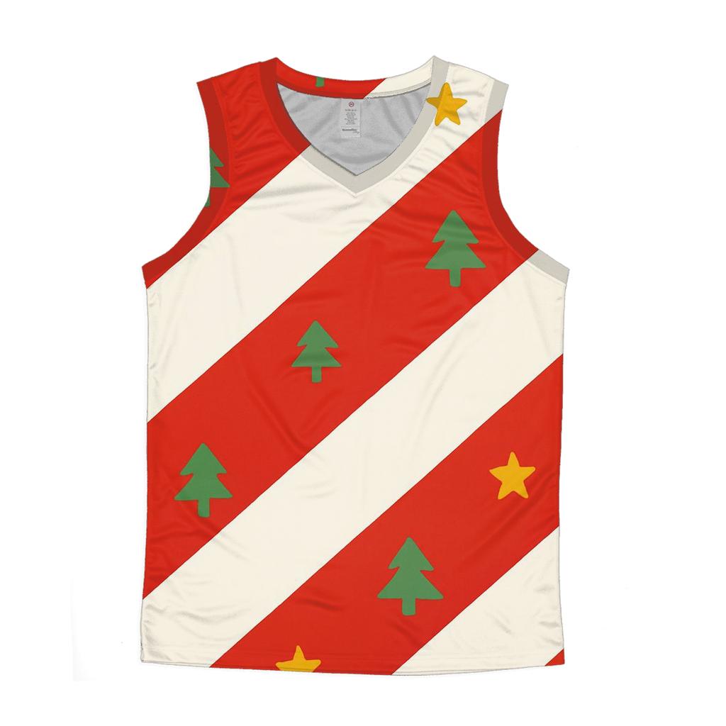 Candy Cane Comet Stripes personalized athletic tanks