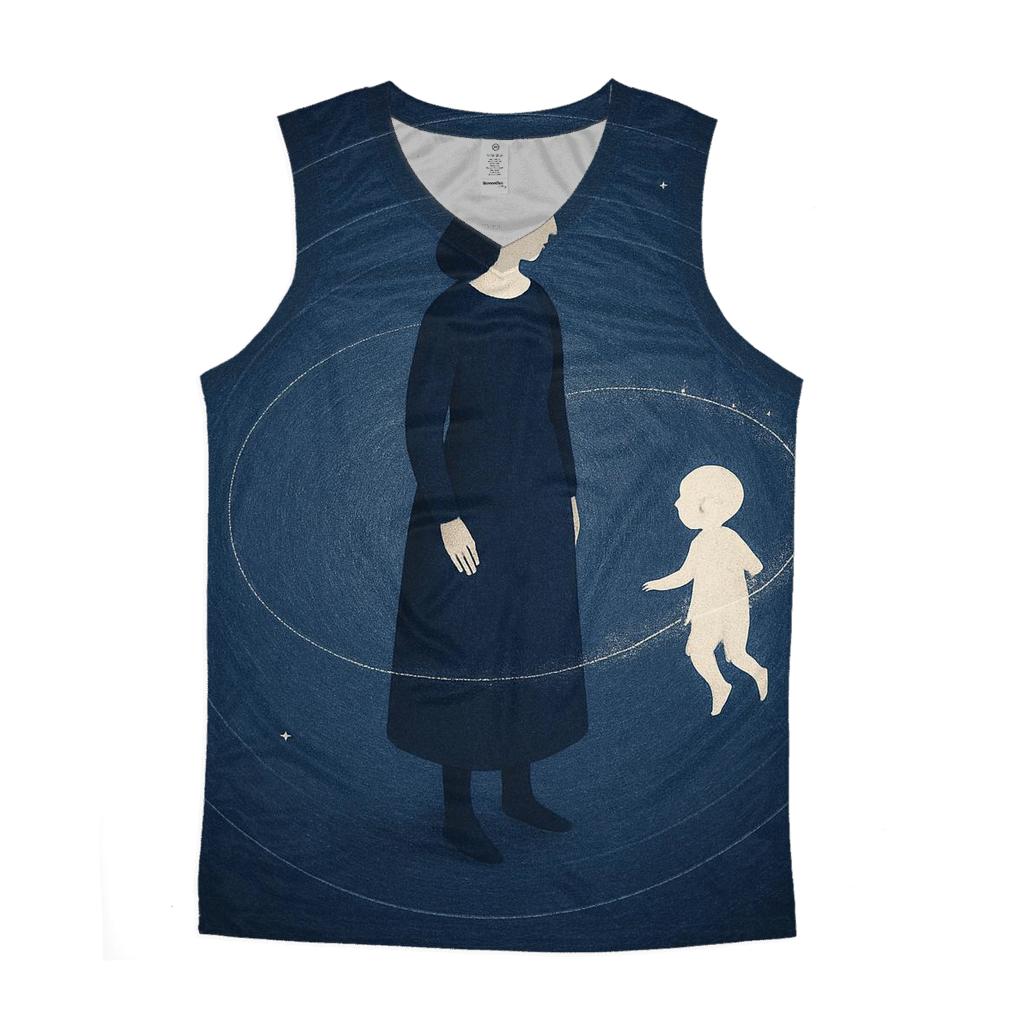 The Quiet Orbit: Always Returning To Her graphic print tank tops