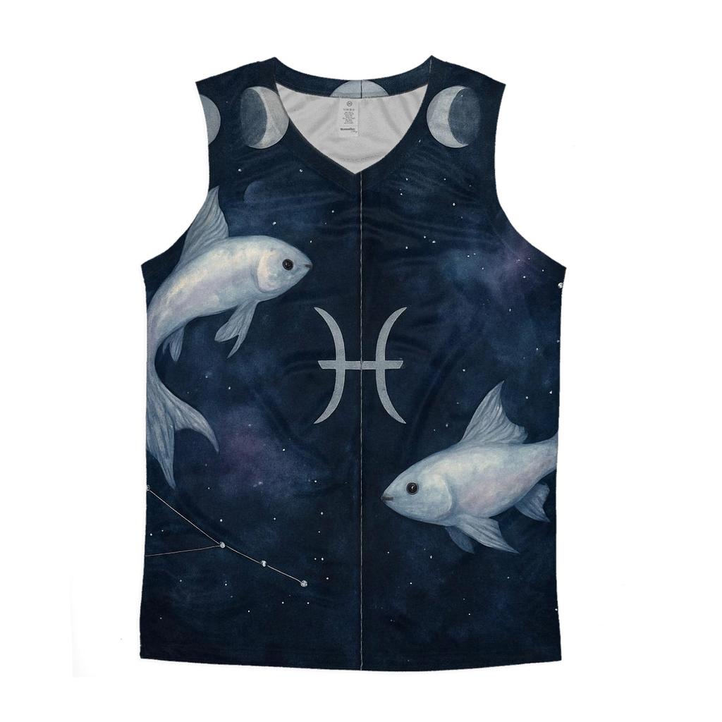 Pisces Twin Fish Lunar Tide Diptych custom tank tops